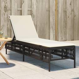 vidaXL Liggestol Med Hynde Polyrattan Brun