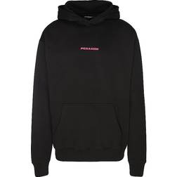 Pegador Colne Logo Oversized Hoodie - Washed Black Virtual Pink