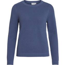 Vila Dalo Basic Knitted Pullover - Vintage Indigo