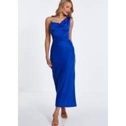 Quiz Royal Satin Cowl Neck Midaxi Dress