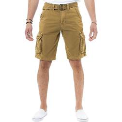 X-Ray Belted Double Pocket Cargo Shorts - New Khaki