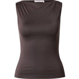 Weekday Annie Boat Neck Tank Top - Brown