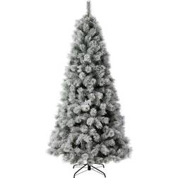 The Holiday Aisle Guillema Pre-Lit Lighted White/Green Christmas Tree 90"