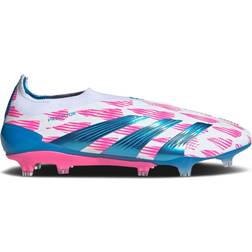 adidas Predator Elite Laceless FG - Cloud White/Solar Blue/Solar Pink