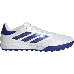 adidas Copa Pure II League Turf Boots - Cloud White/Lucid Blue/Solar Red