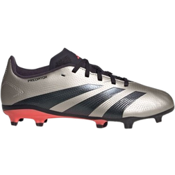 Adidas Junior Predator League FG - Platinum Metallic/Aurora Black/Turbo