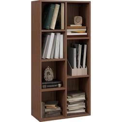 Homcom Modern Cabinet for Home Office Walnut Book Shelf 106cm