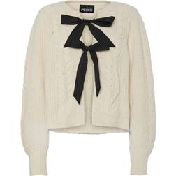 Pieces Row Cardigan - Birch