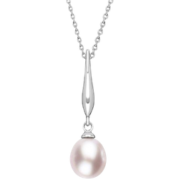 C. W. Sellors Drop Necklace - Silver/Pearl