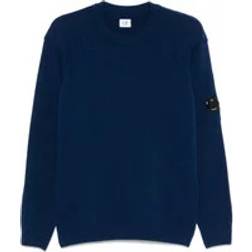CP COMPANY Crewneck Uldblanding Pullover Med Lens - Blå