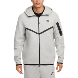 Nike Tech Men's Full Zip Windrunner Hoodie - Dark Grey Heather/Black