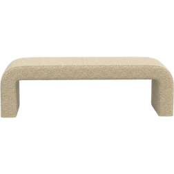 Joss & Main Barley Classic Buff Boucle Settee Bench 52x20"