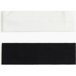 H&M Jersey Hairbands Black/White 2-pack