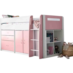 Bedmaster Lacy Pink Storage Mid Sleeper 44.3x78"