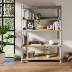 Dunelm Halsey Tall Unit Oak Effect Grey Shelving System