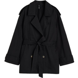 H&M Short Trench Coat - Black