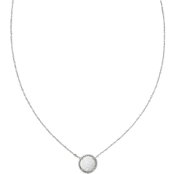 Kendra Scott Volleyball Short Pendant Necklace - Silver/Pearl