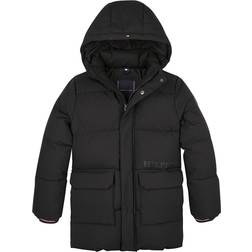 Tommy Hilfiger Kid's Monotype Relaxed Puffer Jacket - Black (KB0KB09401-BDS)