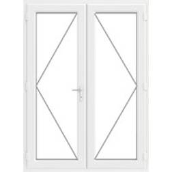 Crystal Crystal uPVC White Left Hand French 1490 2090 mm Interior Door S 0502-Y (x)