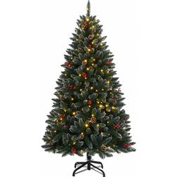 vidaXL Artificial Green/White Christmas Tree 150cm