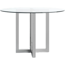 AllModern Dern Clear/Chrome Dining Table 54"