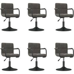 vidaXL 3087931 Dark Grey Kitchen Chair 85.5cm 6pcs