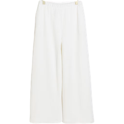 River Island Boucle Wide Leg Trousers - Cream