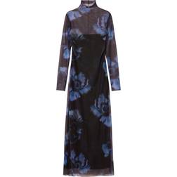 Desigual Kleid Alltag Nueva Orleans 24WWVK54 Blau Slim Fit