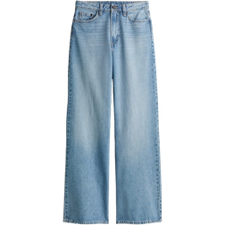 H&M Wide Ultra High Jeans - Light Denim Blue