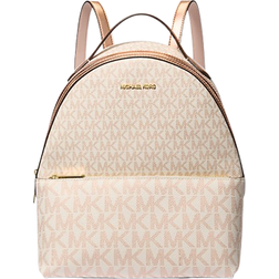 Michael Kors Sheila Medium Two Tone Signature Logo Backpack - Rose Gold