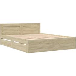 vidaXL Bed Frame with Headboard Bettrahmen 153x203cm