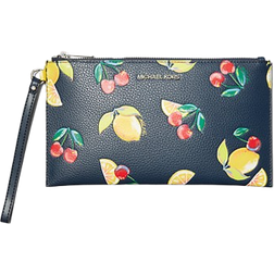 Michael Kors Jet Set Travel Large Sequined Fruit Print Wristlet - Navy