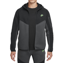 Nike Tech Men's Full Zip Windrunner Hoodie - Black/Anthracite/Green Strike