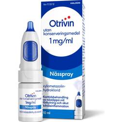 Otrivin utan Konserveringsmedel 1mg/ml 10ml Nässpray