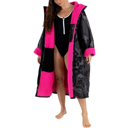 Dryrobe Advance Long Sleeve Robe - Black Camo Pink