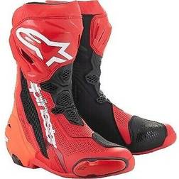 Alpinestars supertech r belüftet stiefel hell rot