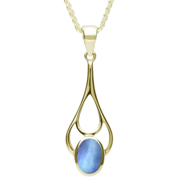 C. W. Sellors Oval Spoon Necklace - Gold/Moonstone