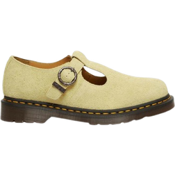 Dr. Martens T-Bar Suede Mary Jane Shoes - Hazy Yellow