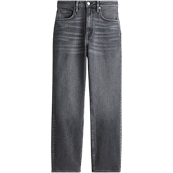 H&M Slim Straight High Ankle Jeans - Dark Grey