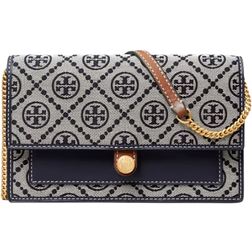 Tory Burch T Monogram Chain Wallet - Tory Navy