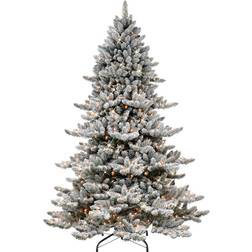 The Holiday Aisle Lighted Spruce Green/White Christmas Tree 90"