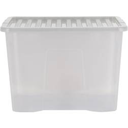Wham Crystal Tint Grey Storage Box 80L