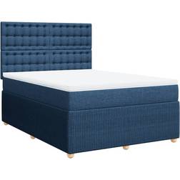 vidaXL mit Matratze 140 x 190 cm - Blau Boxspringbett