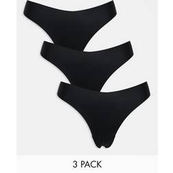 Lindex Invisible Thongs 3 Pack - Black