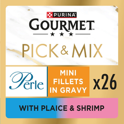 Gourmet Perle Mini Fillets Gravy Plaice Cat Food 26x85g