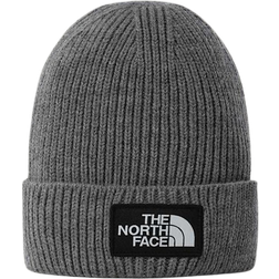 The North Face Logo Box Cuffed Beanie - Grey