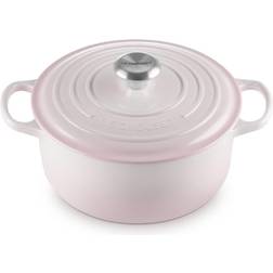 Le Creuset Shell Pink Signature Cast Iron Round med låg 24cm