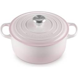 Le Creuset Shell Pink Signature Cast Iron Round with lid 1.11 gal 9.4 "