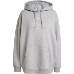 adidas Women's Essentials Oversized Fleece Hoodie - Medium Grey Heather