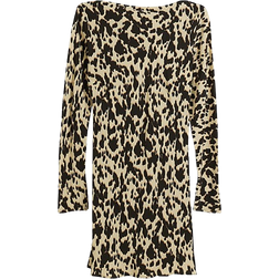 River Island Leopard Print Shift Mini Dress - Brown